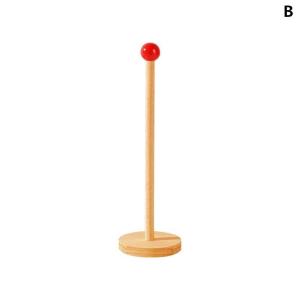 Wood Toilet Paper Holder No Drill Kitchen Storage Tissue Hanger Bathroom Accessories AntiSlip Vertical Tissue Holder Tissue Rack