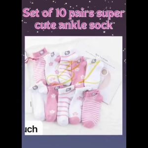BENEMYLIM 10pairs KT Ankle Socks Fashion Socks Breathable Foot