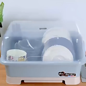 Kitchen Dish Rack Plate Storage Drainer Rack Bowl Dishwasher Organizer Plastic Bowl Chopstick Storage Box