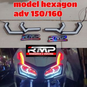 LAMPU ALIS LAZY EYE HONDA ADV 150 ADV 160 MODEL HEXAGON DAN LAMBORG FRAME LAZY HONDA ADV 150 160 LAZY HEXA ADV 150 ADV 160 LAMPU ALIS ADV