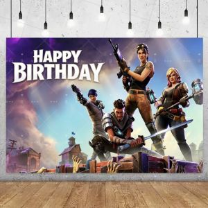 Interesting Shooting Game Fortnite Theme Birthday Party Decoration Supplies Cup Plate Balloons Cake Topper Banner Props Kid Gift