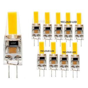 หลอดไฟ LED COB G4 10 ชิ้น ปรับความสว่างได้ 6W 9W หลอดไฟ LED G4 AC/DC 12V 220V หลอดไฟ E14 COB สปอตไลท์ โคมไฟระย้า ใช้แทนหลอดฮาโลเจน