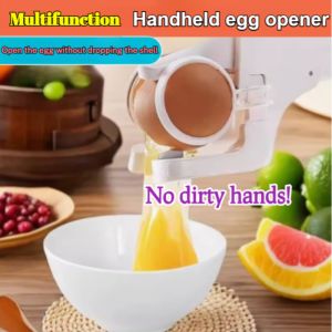 🔥Open eggs without getting your hands dirty🔥New egg opener Multifunctional egg white and yolk separator liquid and egg filter egg opener egg shell cutter kitchen equipment egg white separator egg liquid filter 手持式开蛋器