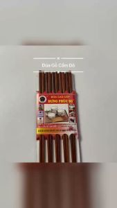 Bộ 10 đôi đũa gỗ cẩm đô cao cấp - đũa gỗ tự nhiên không tẩm hoá chất độc hại độ nhám tự nhiên không sơn phủ bóng