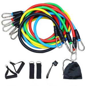 120cm Yoga Pull Rope Elastic Resistance Bands with Padded Handles Pull Up Assistance Fitness Workout Rubber Sports Bands Pilates Expander
