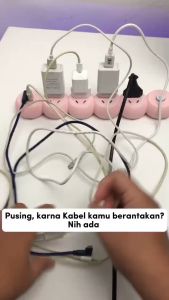 Klip Kabel Organizer Silicone Cable Clip Pengikat Kabel Merapikan Kabel 3 Lubang 5 Lubang 7 Lubang Murah Serbaguna Penjepit Kabel Charger USB