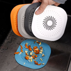 Kitchen Sink Filter Hair Catcher Stopper Bathroom Round Square Floor Drain Cover Anti-clogging Strainer Shower Drain Accessories