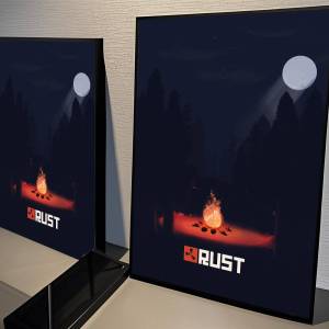 Moetch | Tranh In Vải Nghệ Thuật Treo Tường Game R-Rusts Survival Áp Phích Hiện Đại Cổ Điển Trang Trí Văn Phòng Phòng Khách Nhà Cửa Chất Lượng HD Không Cần Khung.