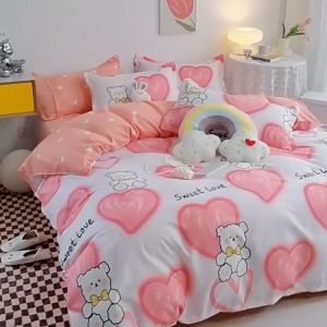 LINSY HOME ผ้าปูที่นอนสีพื้น ผ้าปูที่นอน(พร้อมปลอกหมอน) ผ้าปูที่นอนกันไรฝุ่น ชุดเครื่องนอน.มี3.5ฟุต/5ฟุต/6ฟุต.รัดมุมรอบเตียง360องศา พร้อมส่ง