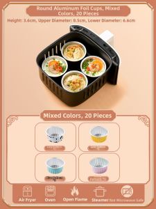 MANJIELI | Reusable Air Fryer Baking Mold