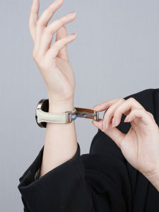 Huawei GT6 GT5 5Pro Litchi Pattern Genuine Leather Watch Band Compatible with Watch5 GT4 Sports Smart Womens 18mm Breathable Premium Autumn Winter