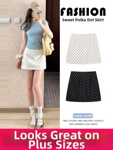 LUQIAN | Large Size Polka Dot A-line High Waist Hiding Hip Thin Summer Skirt