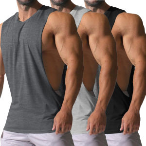 Mens Summer Fitness Tank Top Men Jogging Bodybuilding Sleeveless Shirt Breathable O-Neck Casual Male Vest Clothing