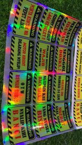 Sticker Paket Kata Kata Warning Caution Lucu Racing Stiker Setiker Pack Vinyl Hologram Anti Luntur