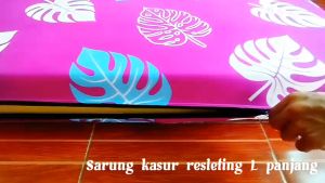 Sarung Kasur Resleting 160x200 Tebal 5 10 15 20 25 30 35 40 cm Motif Bunga Aesthetic Karakter