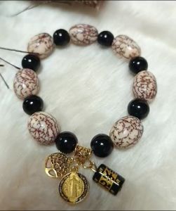 Buto ng Sinukuan Trendy Black Onyx Healing Bracelet with Sinukuan Pangontra sa Inggit  ST Benedict Proteksyon Mantra Money Tree Pampasuwerte sa hatak ng pera sa Negosyo Trabaho