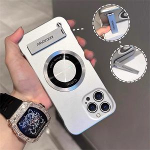 Foldable Ultra-Thin Stand Phone Case Magnetic Absorption Apple 15Promax iPhone 13 Protective Cover Full Protection Anti-Fall plus Shell