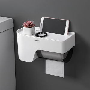 Hộp Đựng Giấy Vệ Sinh Phòng Tắm Chống Thấm Nước Sáng Tạo Không Cần Đục Lỗ Kệ Đựng Giấy Vệ Sinh Treo Tường Bằng Nhựa