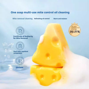 Skt Cheese Soap Anti-Mite Anti-Acne Bath Soap Exfoliating Facial Wash Cleansing Soap Oil Control Shower Soap 100g SKT芝士皂除螨皂强力清洁