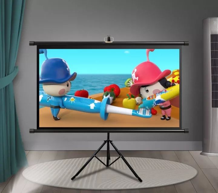 Fiberglass Projector Screen HD Projector Screen with Foldable Tripod HD