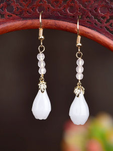 Retro Chinese Style Womens Orchid Flower Earrings Match Cheongsam Unique Design Versatile Daily Fashion Jewelry Accessories