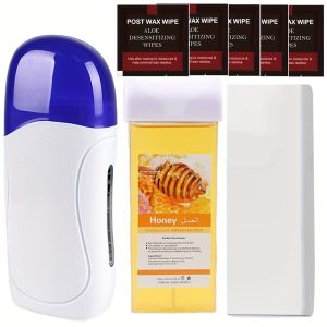 Viilife US Roll On Waxing Kit With Wax Cartridges And Wax Strips 3 In 1 Soft Wax Heater Kit Hair Removal Wax Wax Paper Waxing