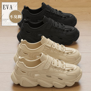 รองเท้าแตะส้นเตี้ยแบบสวมสำหรับผู้หญิง ทรงสปอร์ต ระบายอากาศได้ดี ทรงหัวมน ส้นเตี้ย พื้นยางกันลื่น ใส่กลางแจ้งในช่วงฤดูร้อน