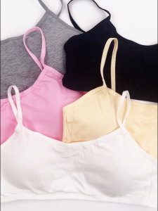 [🚚จัดส่งจากกรุงเทพฯ] เสื้อชั้นในเด็กหญิง ผ้าฝ้ายนุ่ม สายรัดปรับได้ พร้อมแผ่นรองถอดได้ สำหรับอายุ 8-16 ปี