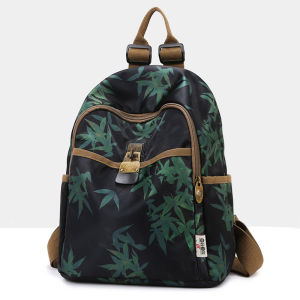 Trendy Oxford Cloth Backpack Large Capacity Ladies Fashionable Canvas Bag Bookbag Dual Shoulder Bag for Travel Commuting