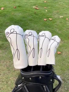 Vỏ Bọc Đầu Gậy Golf Màu Trắng Tối Giản Chống Bụi Bền Bảo Vệ Bóng Thiết Kế Thời Trang Vỏ Bọc Gậy Golf