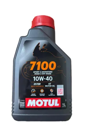 Motul 7100 Sport & Adventure Road & Off-Road 10W-40 4T Ester 100% Synthetic Motor Oil 1L