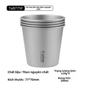 Tiartisan | Cốc Rửa Tiện Dụng Đa Năng Ngoài Trời Gia Đình Titanium