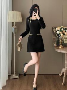 SUYE | Slimming Petite Little Black Dress French Style