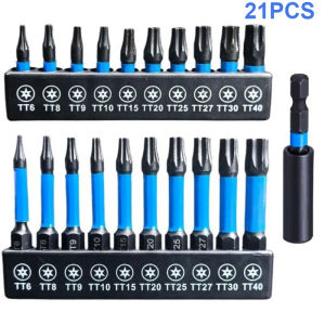 21/10PCS Star Impact Drill Bit Set S2 Steel Hex Head Shank Magnetic Screwdriver Driver Bits Holder Wrench Electric Drill Tools