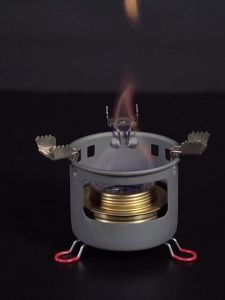 ALOCS B02/B13 Bếp Đốt Cồn Gấp Di Động Có Chân Đế Cho Cắm Trại Ngoài Trời Dã Ngoại Hợp Kim Nhôm Bếp Nhiên Liệu Cồn Lỏng