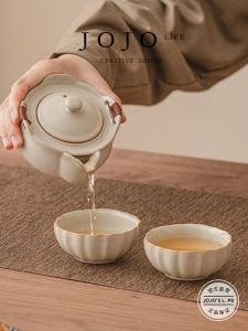 High-End Ceramic Handheld Tea Pot Single Piece Jingdezhen Ceramics for Brewing Tea Nordic Style Small  Trend from China