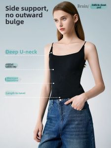 MOYISHA | Sleeveless Vest Shaping No Marks Bra Pad Cotton Undergarment