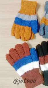 Sarung Tangan Berbulu Lembut untuk Musim Dingin dan Panas Sehari-hari Bahan Tebal Berbulu Halus