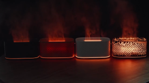 💨 Pelembap Udara Mini & Flame Aromatherapy Diffuser | 7-Color LED USB Humidifier with Timer 香薰机