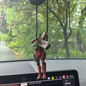 Hot Toys | NWE Marvel Deadpool Car Rearview Mirror Pendant Reading Deadpool Car Pendant Mini Model Toy Action Figure New Hot Christmas Gift