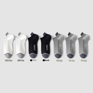 MiiOW | Mens Mid-Calf No-Show Socks Breathable Mesh Antibacterial Anti-Odor Sweat Absorbent Thin Sporty Casual Summer Socks