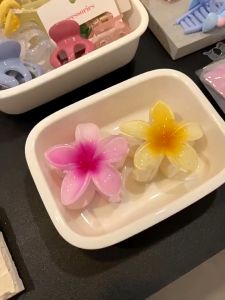 Kẹp tóc hoa sứ hoa ly hoa hướng dương kẹp càng cua đẹp cho nữ đẹp hot trend nhiều màu sắc phong cách Hawaii cặp búi tóc cute