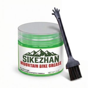Bicycle Grease 2oz with Brush - Waterproof Synthetic Lube for MTB Bearings Headsets & Hubs - Anti-Rust & High Temp
