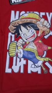 KAOS ANAK ONE PIECE LUFFY DISTRO USIA 1-14 TAHUN COTTON KAOS DISTRO ANAK ONE PIECE VIRAL