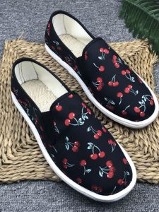 Giày Vải Bắc Kinh Thủ Công Mùa Xuân Mới Thoáng Khí Đế Mềm Đế Cao Su Chống Mài Mòn Thường Ngày Một Bước Giày Làm Việc