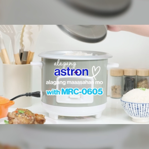 Astron MRC 0605 Mini Rice Cooker - 0.6 Liter Capacity | Ideal for 2-3 persons | Small & Efficient | 350W | Free paddle