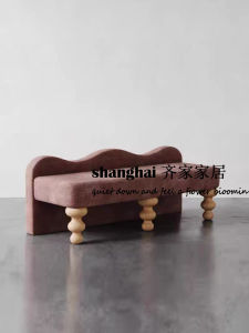 Rustic Solid Wood Sofa Chair Long Bench Shoe Changing Bench Coat Rack Bedroom Bed End Bench Clothing Store Small Sofa Wabi Sabi Style