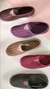 SandSo - Q770L GRS Shoes Sepatu Wanita Perempuan Flat Teplek Karet Rubber Cewek Cewe Dewasa Slip On Slipper Flip Flop Flipper Slide Empuk Lentur Slop Selop Casual Kasual Pantai Rumah Kamar Mandi Kantor Kerja Jelly Plain Polos Travel Anti Licin Air