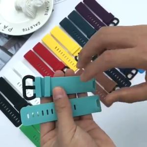 2 Pcs Silicon Strap for Fitbit Charge 3 Charge 4 - Waterproof Sport Watchband - Replacement Wristband with Full Screen View and Easy Installation