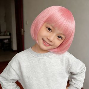 Wig women fashion air bangs children short hair cos simulated hair styling dress up